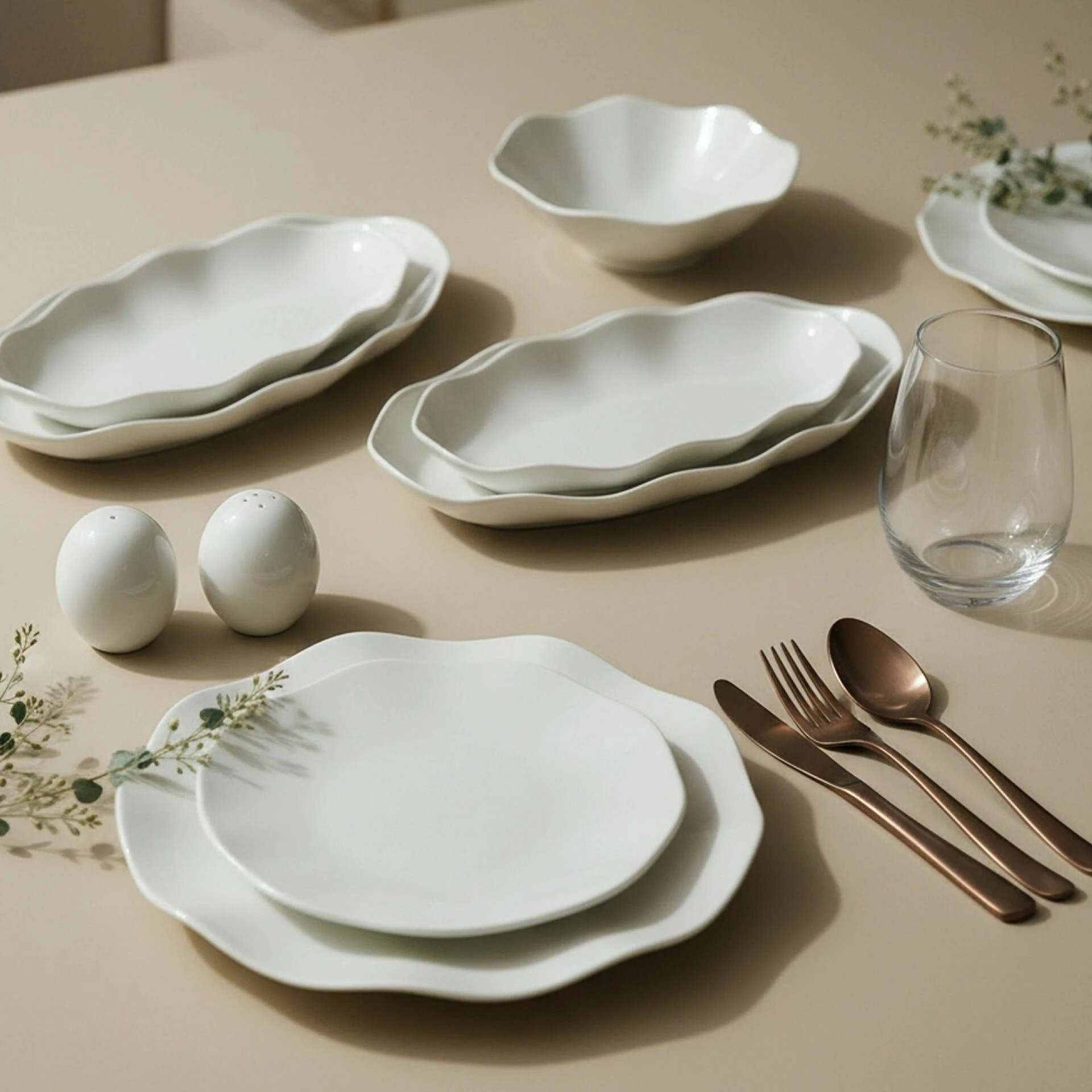 Set enësh për drekë, 30 copë, Hermia Concept, GBSNES30YT00