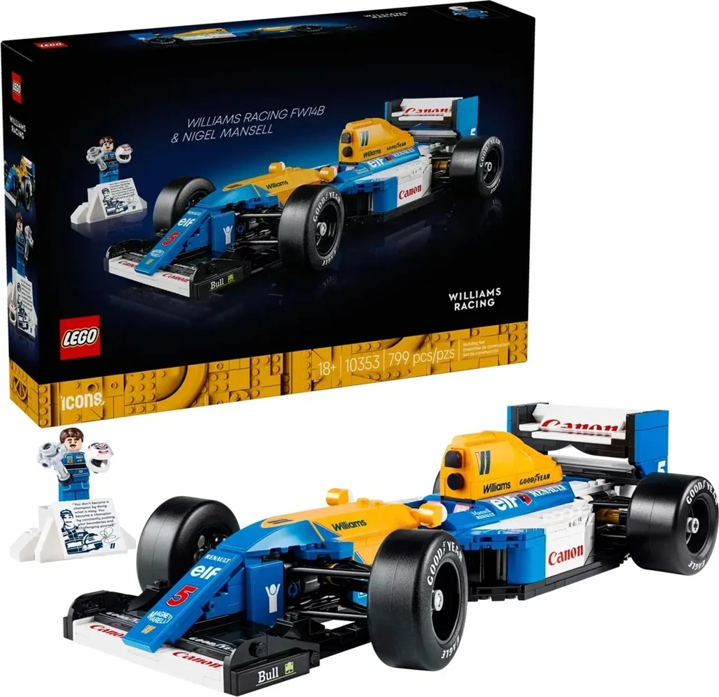 Set LEGO ICONS Williams Racing FW14B & Nigel Mansell, 10353, 799 pjesë