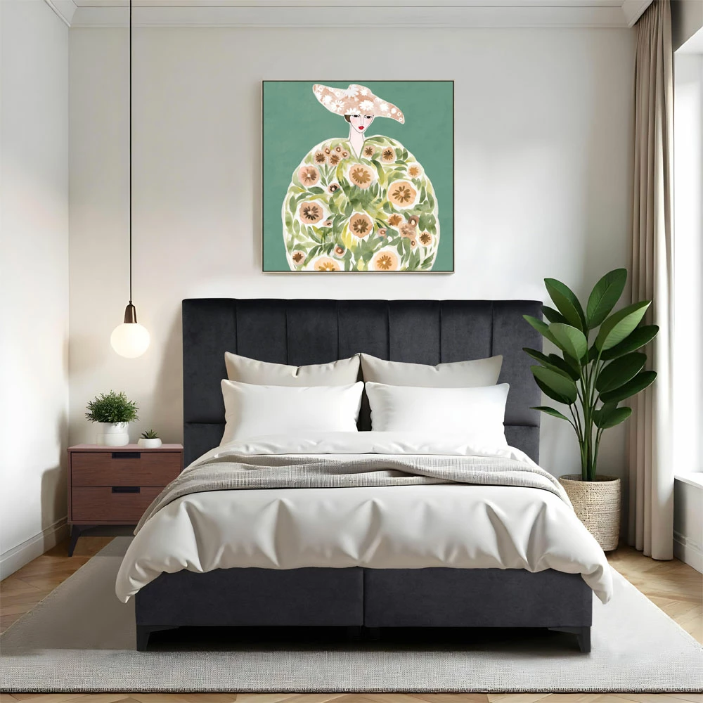 Krevati STICKS me hapësirë për ruajtje, ngjyrë gri 26-911, 223x166x120cm (për dyshek 160x200cm)