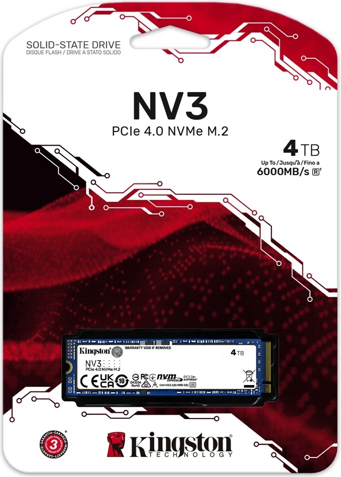 SSD Kingston NV3 M.2 2280, 4TB, PCIe 4.0