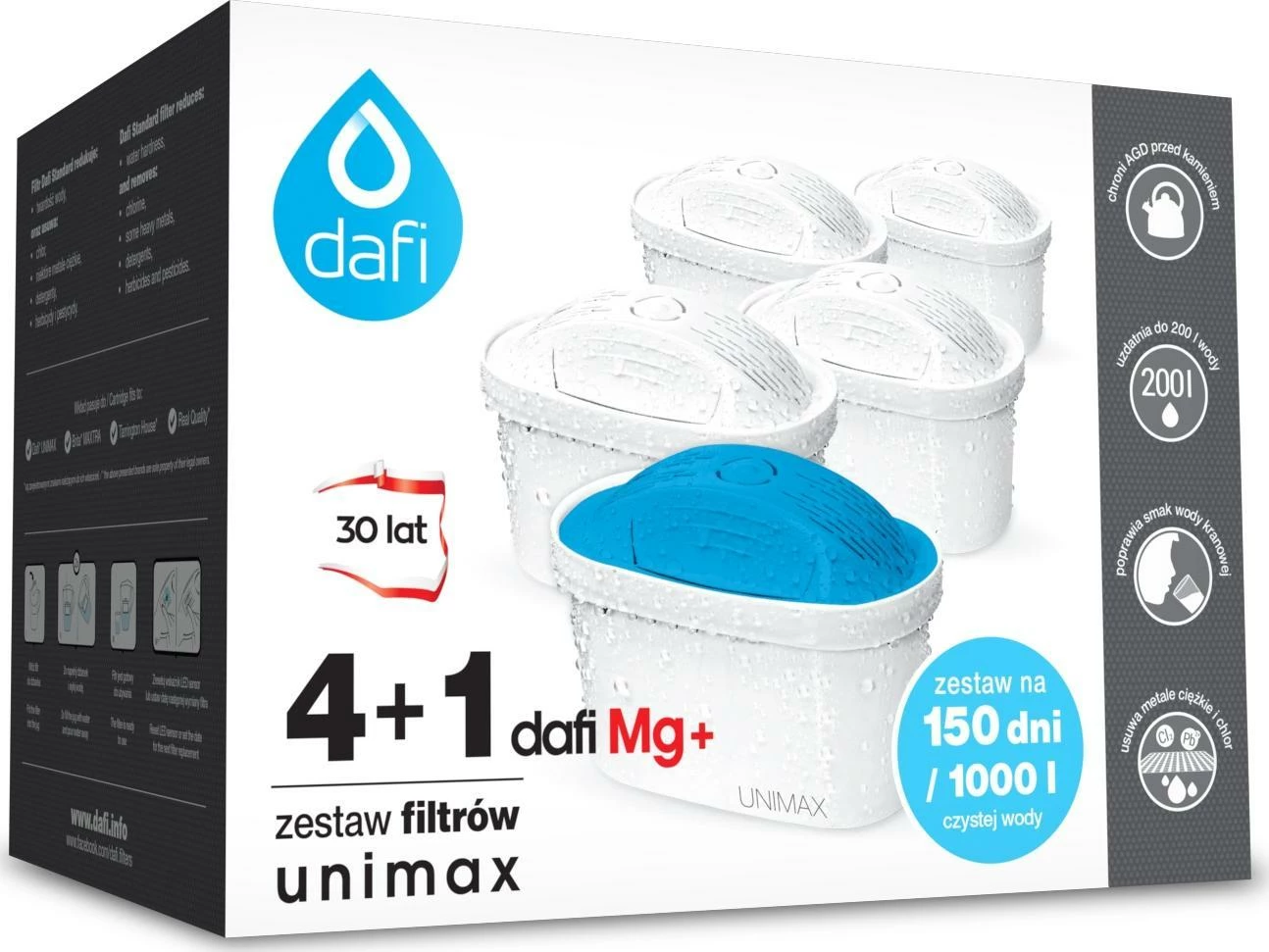 Insert filtri për ibrik uji Dafi Unimax Standard 200 L, set 5 copë