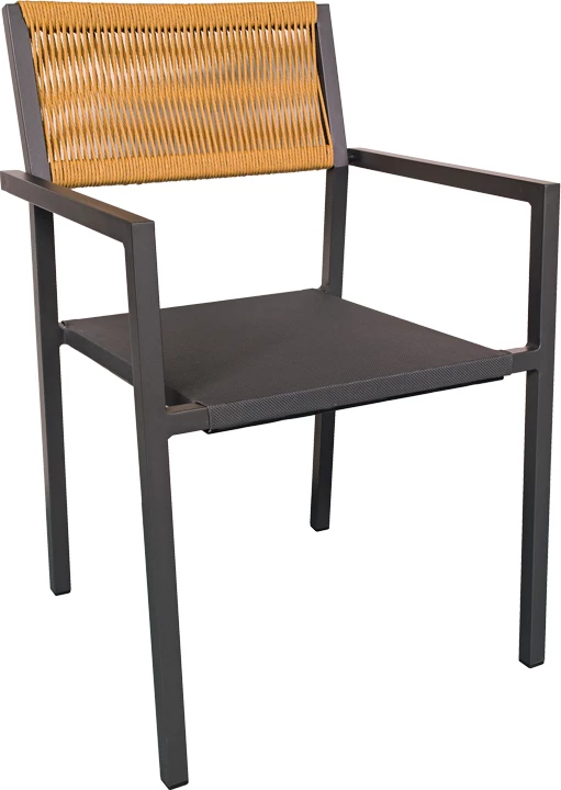 Tavolinë me karrige Savor-Nares set prej 7 copash alumini dhe ratan ngjyrë natyrale 180x90x72.5cm