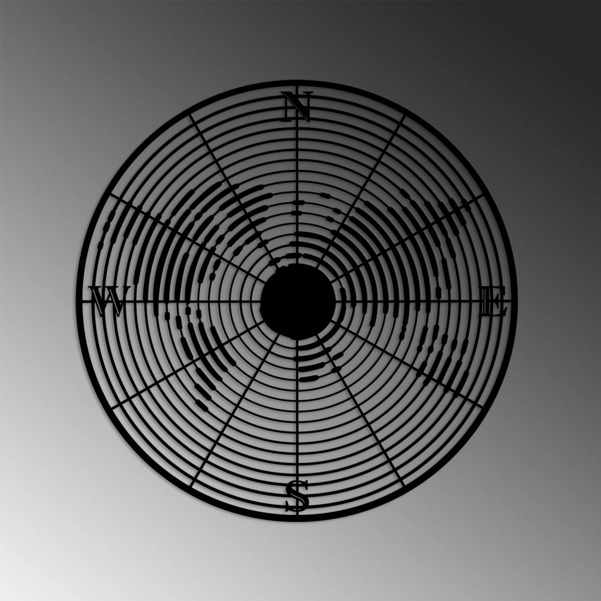 Aksesor dekorativ metalik për mur, Wallity, Sonar
