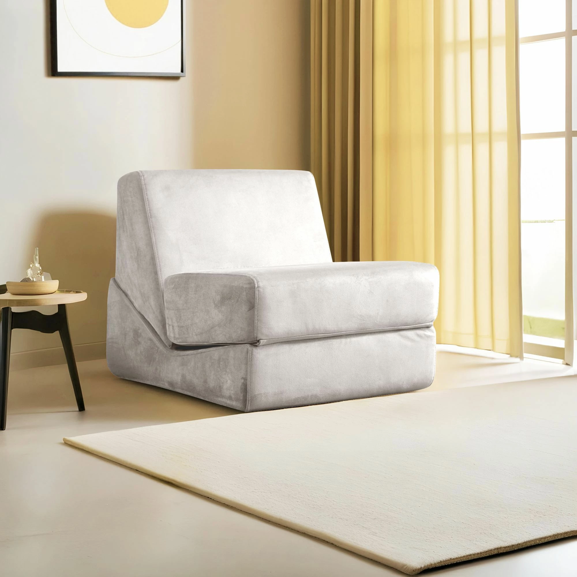 Krevat-karrige një vendësh Atelier del Sofa, Origami, ngjyrë krem