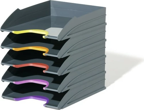 Set tabaka letra Durable VARICOLOR, plastikë, 5 copë, anthracite/multikolor