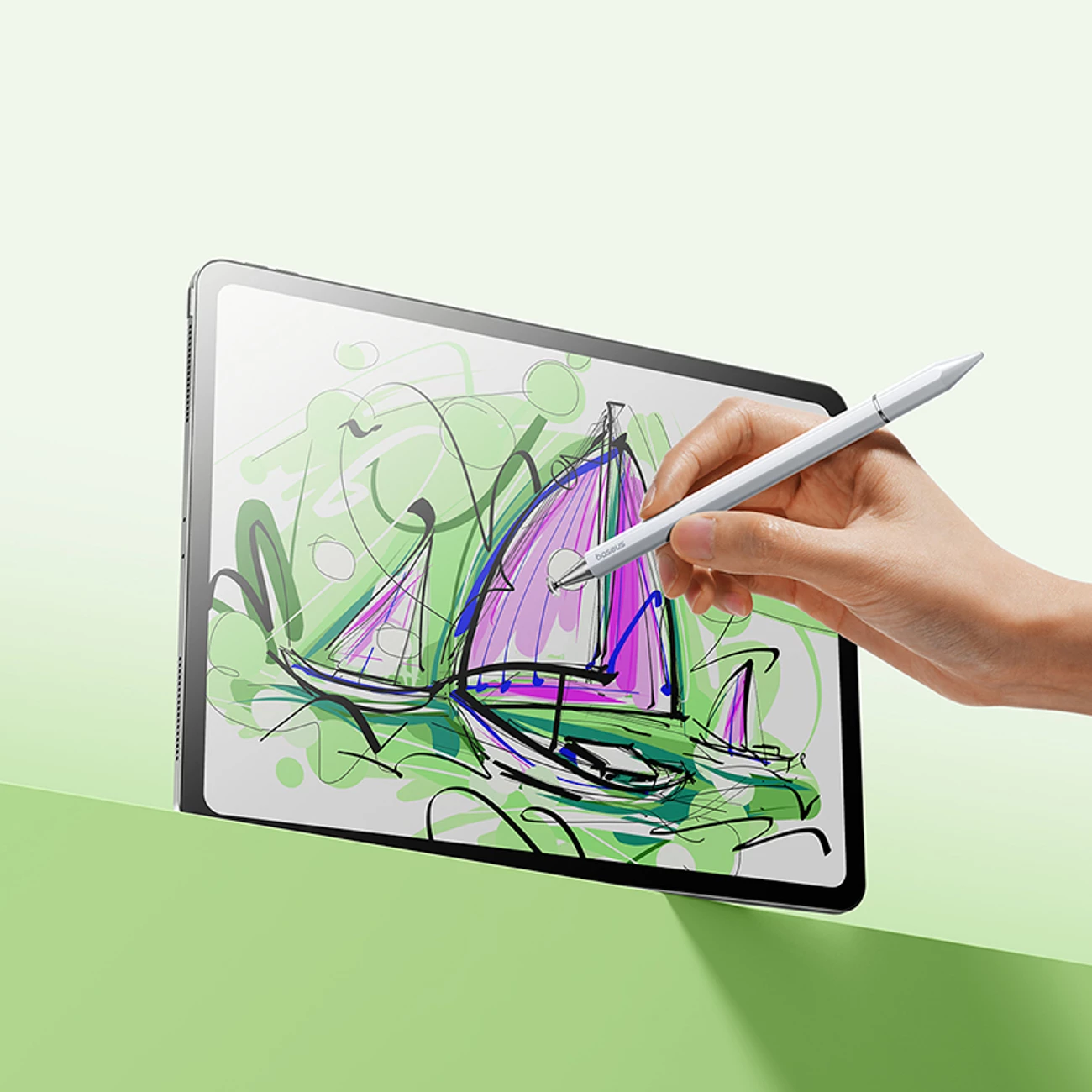 Stilolaps digjital Baseus Smooth Writing III 3in1, për tablet, celular e laptop, i bardhë