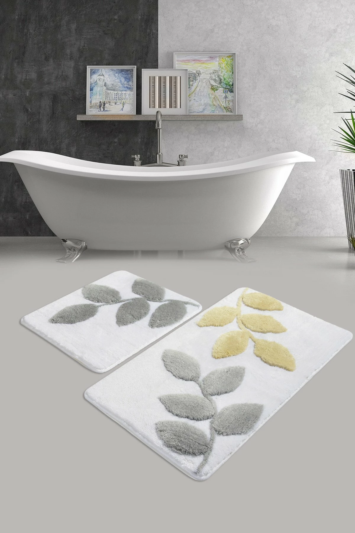 Set tapetash akrilike për banjo, 2 copë, Mijölnir Innovia, e bardhë