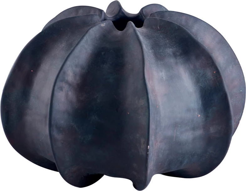 Vazo Thalis qeramike, ngjyrë e zezë, 30x30x22cm