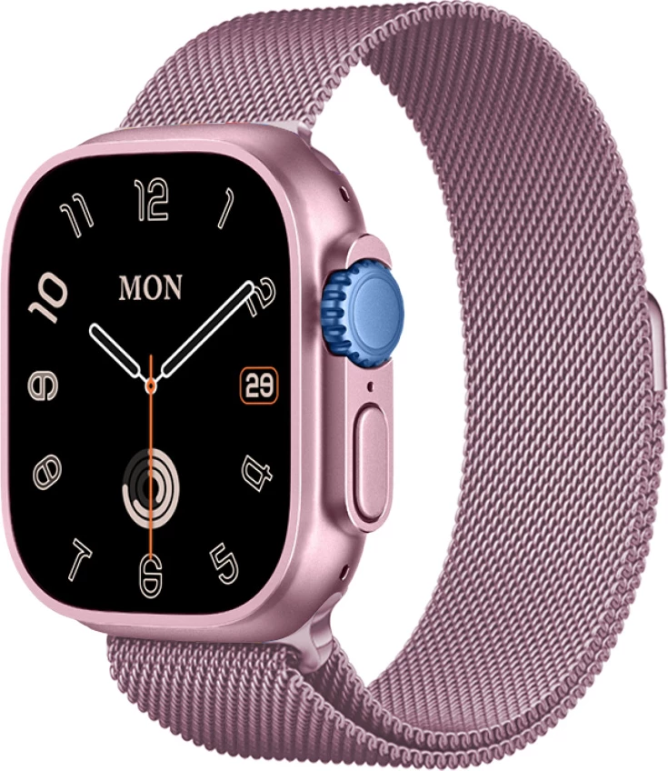 Smartwatch Moye Kronos 4 Mini 1.75\" TFT, IP67, Bluetooth 5.2, rozë, set me 7 rripa