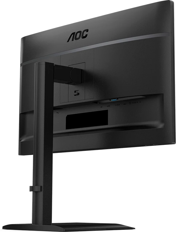 Monitor AOC 24E4U 24\" FHD IPS 120Hz HDR me USB hub, altoparlantë, ergonomik, i zi