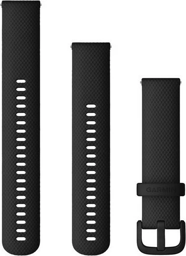 Rrip Garmin Quick Release, Silikon, 20 mm, Ngjyrë e zezë