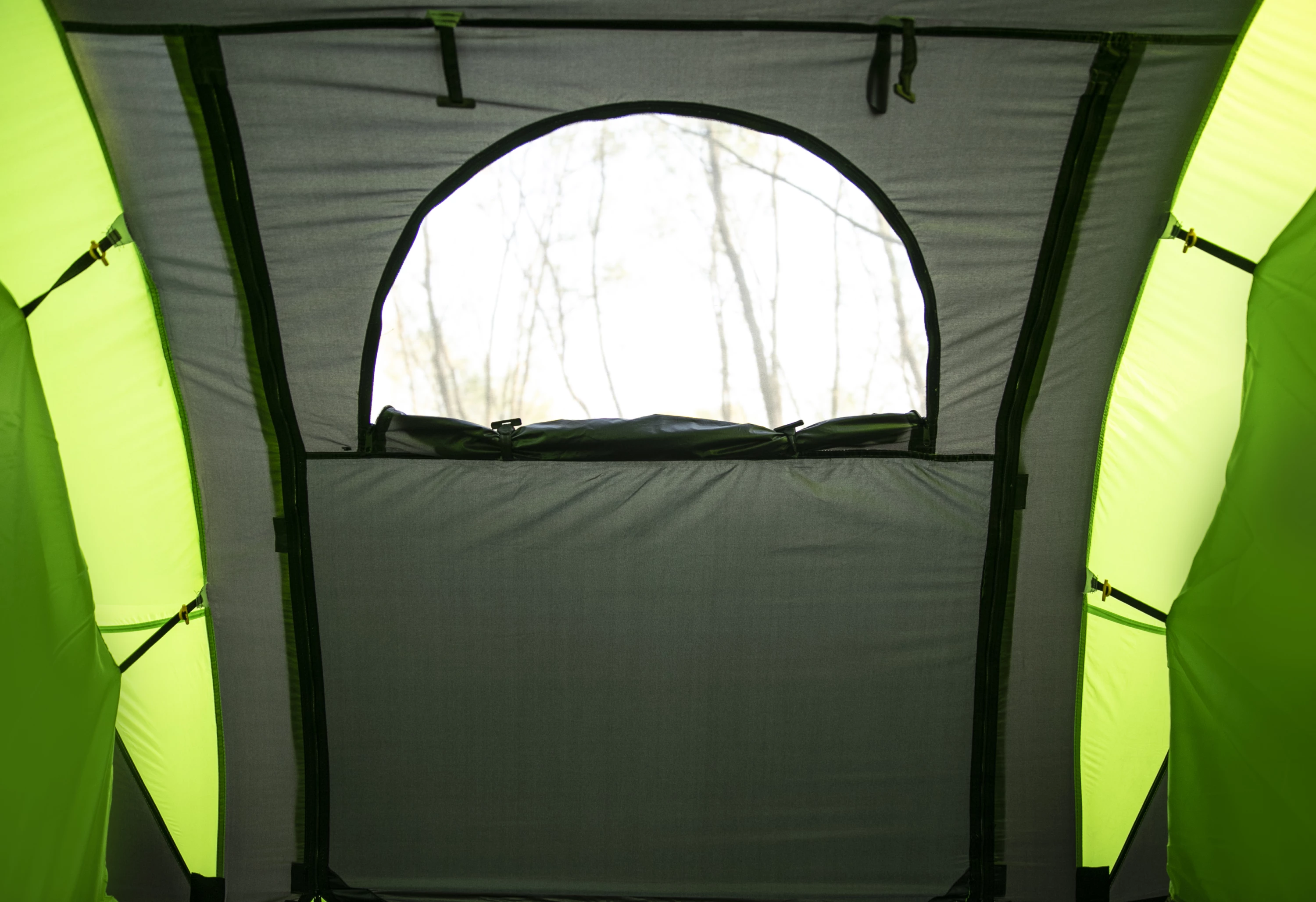 Tendë kampingu Peme Boyan 4, 4 persona, 2 dhoma, vestibul i madh, 4000/6000 mm, 410x220x140 cm, 9.1 kg, gri