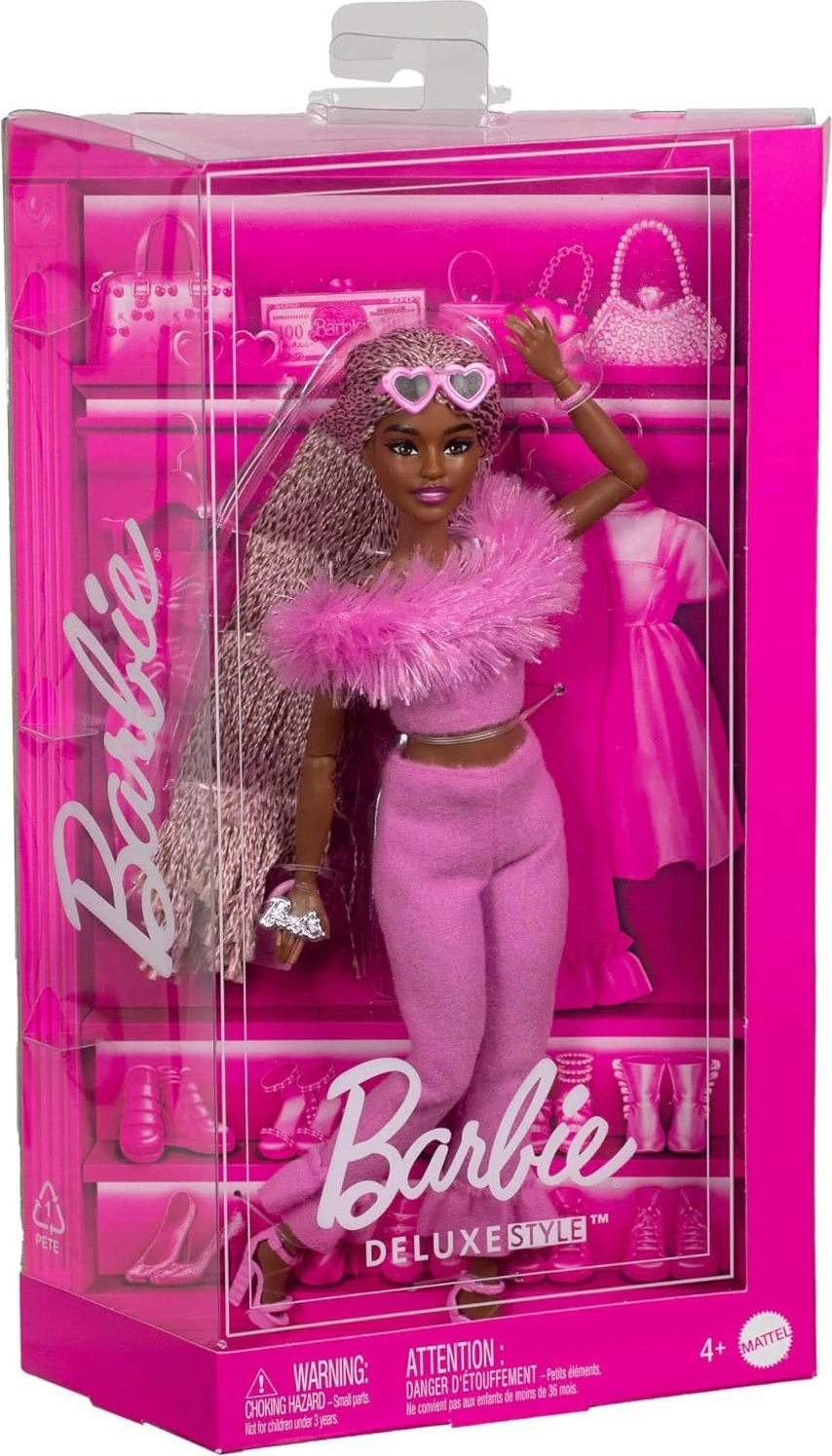 Lalkë Barbie Mattel Deluxe Style HYV28, me aksesorë të vegjël, për 4+ vjeç, rozë, set 1 copë