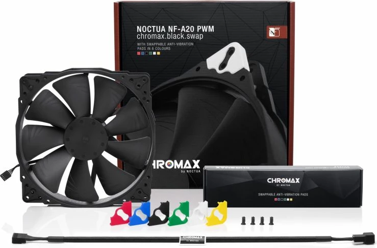 Ventilator kompjuteri WD NOCTUA NF-A20 PWM chromax.black.swap, i zi