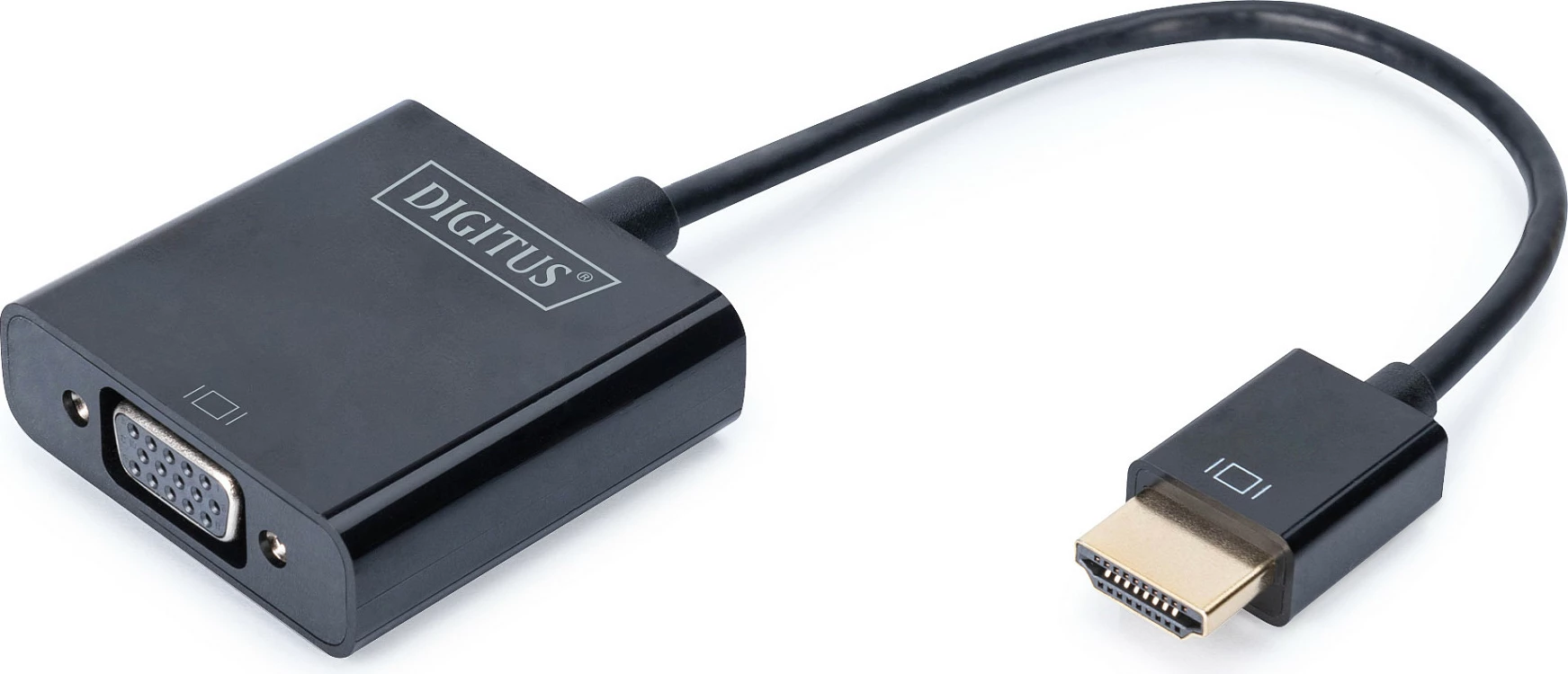 Konvertues HDMI në VGA Digitus, 1920 x 1080 piksel, 1080p, 165 MHz, i zi