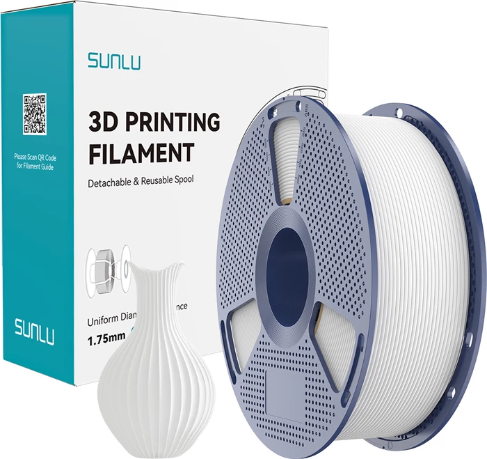 Filament PLA Sunlu PLA Classic 1.75 mm 1 kg, i bardhë