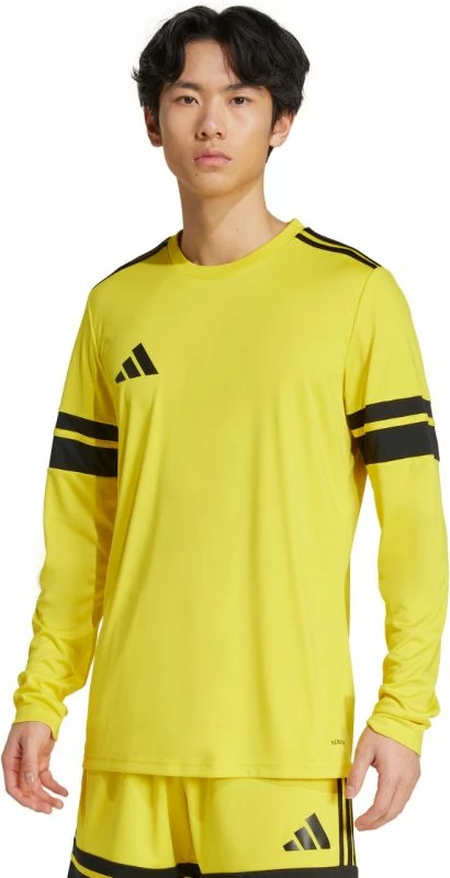 Fanellë me mëngë të gjata për meshkuj adidas, e verdhë