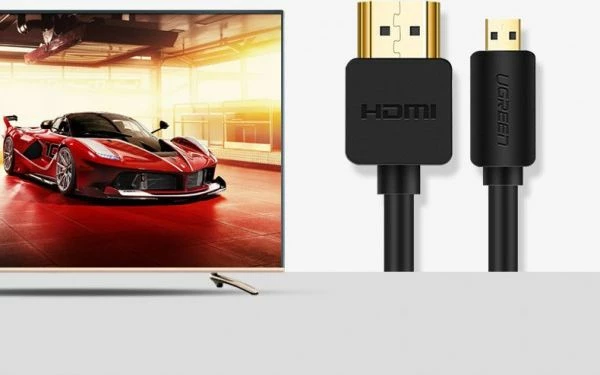 Kabllo HDMI Micro - HDMI Ugreen 54697, 1.5m, HDMI 2.0, 4K 60Hz, e zezë
