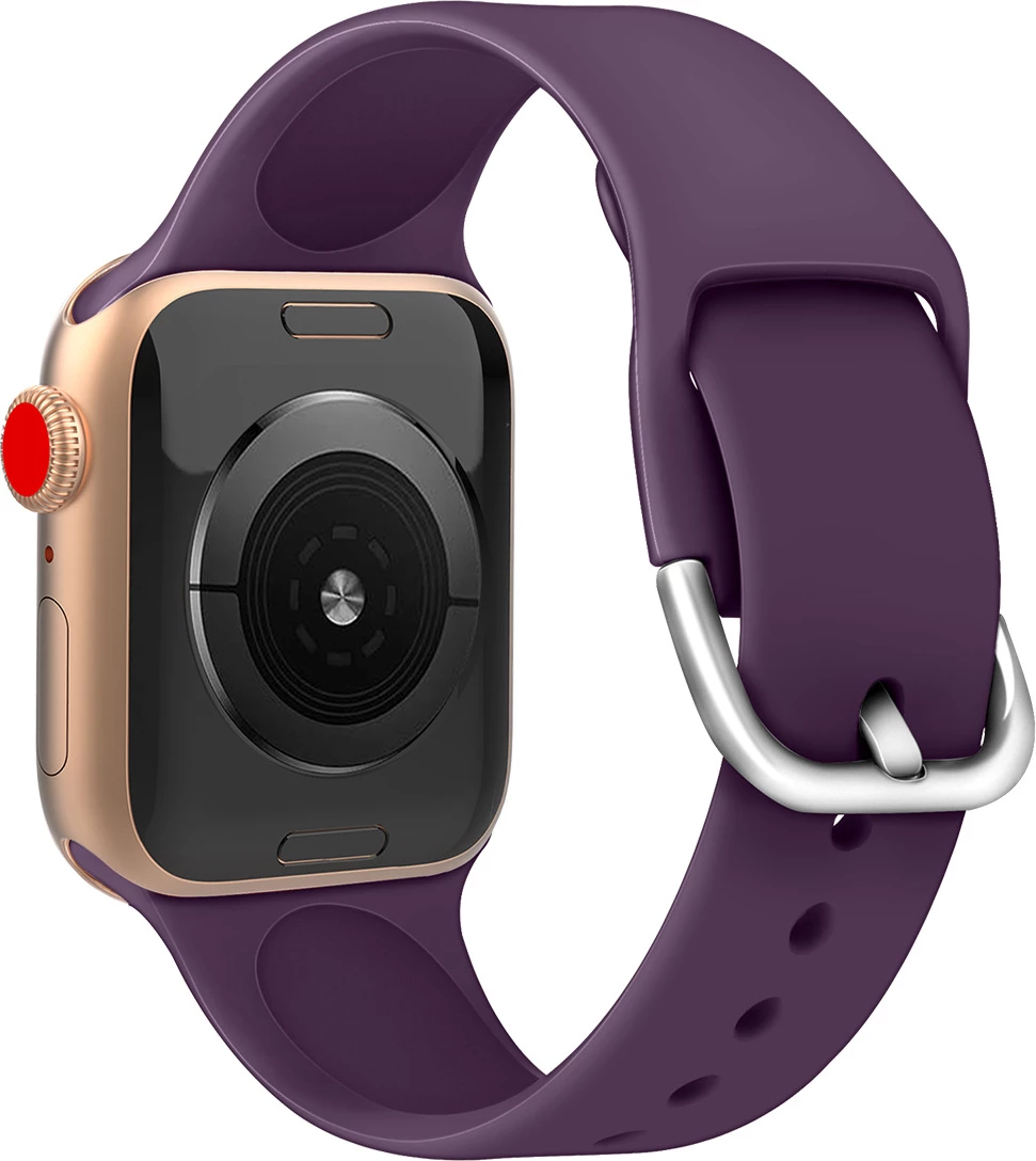 Rrip silikoni për orë të mençur Hurtel për Apple Watch Ultra/9/8/7/6/5/4/3/2/SE (42/44/45/49mm), Kuq