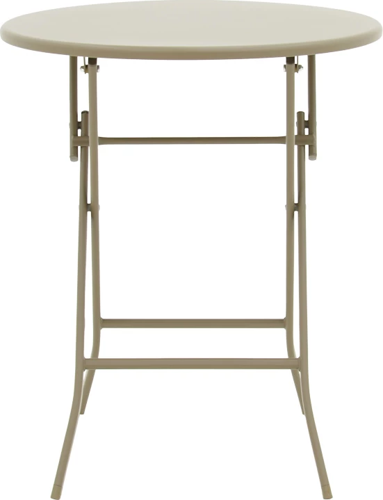 Set tavolinë me karrige për terasë, metal, ngjyrë shampanjë, Albero-Sussie, 3 copë, Φ60x70cm