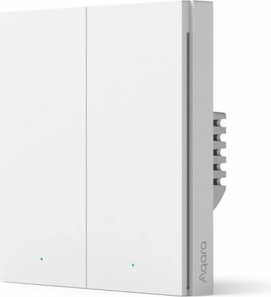 Switch i mençur i murit Aqara H1 EU WS-EUK02 / AK072EUW01, 2 butona, Zigbee 3.0, pa tel neutral, i bardhë