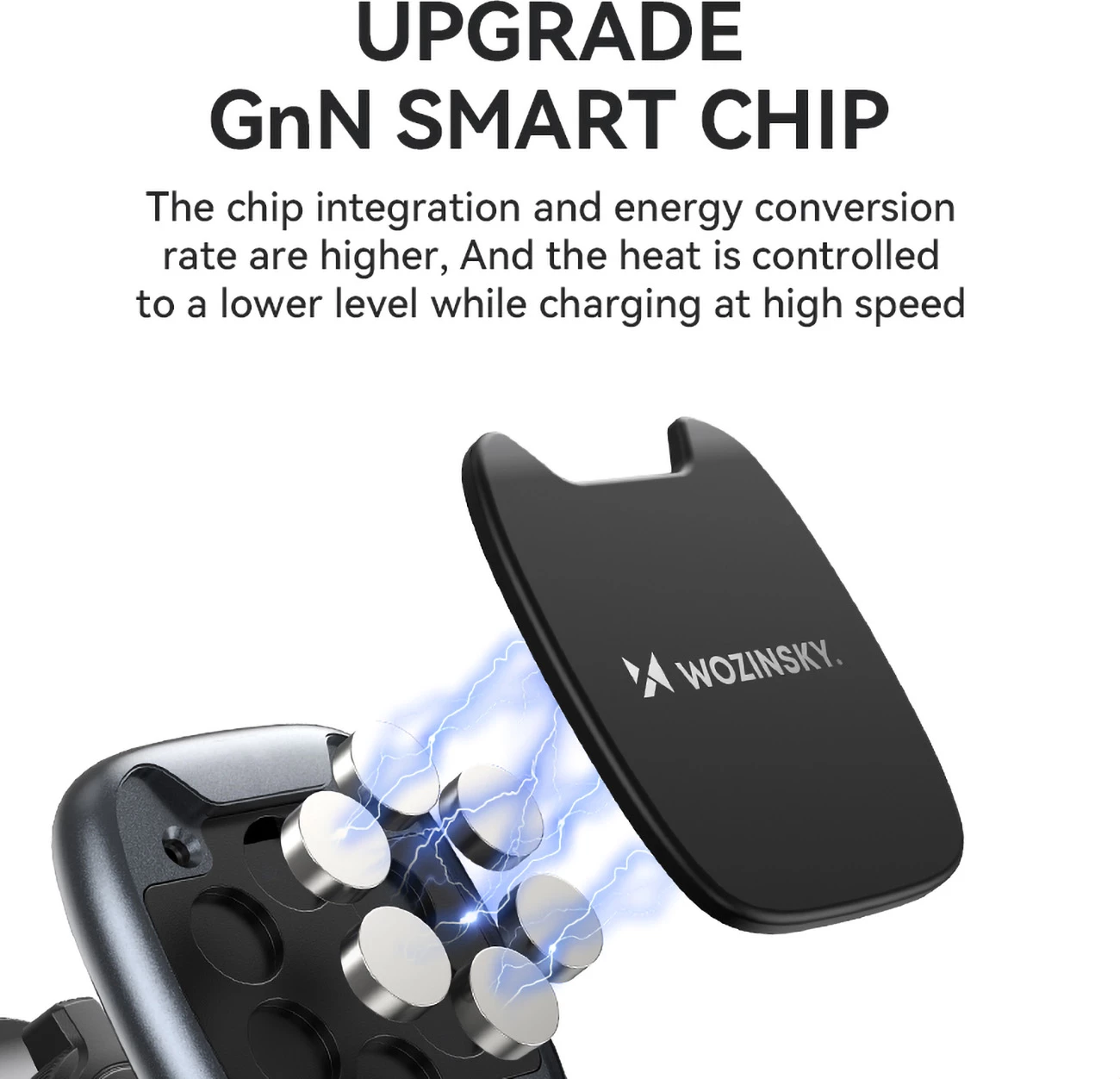 Mbështjellës magnetik për makinë Wozinsky WUMTK, për grilë ajri, i zi