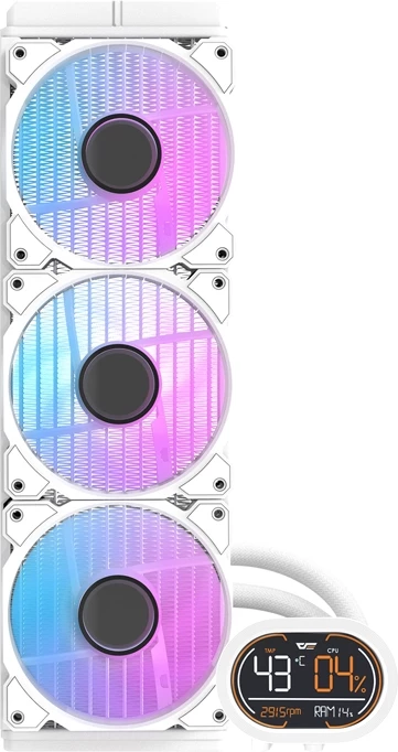 Kasë ftohëse me ujë për CPU Darkflash DH360D, ARGB, 360mm, e bardhë