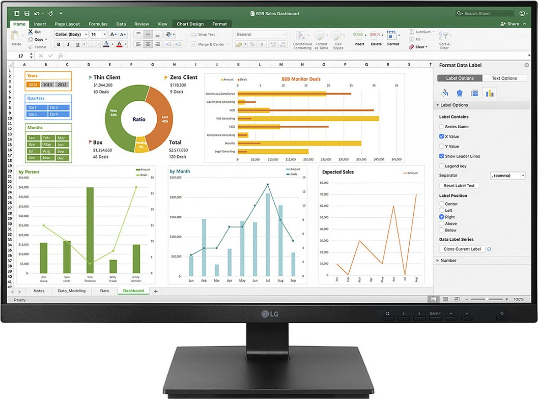 Monitor LG 27BN65Q-B, 27" QHD 2560x1440, FreeSync, USB hub, altoparlantë, i zi