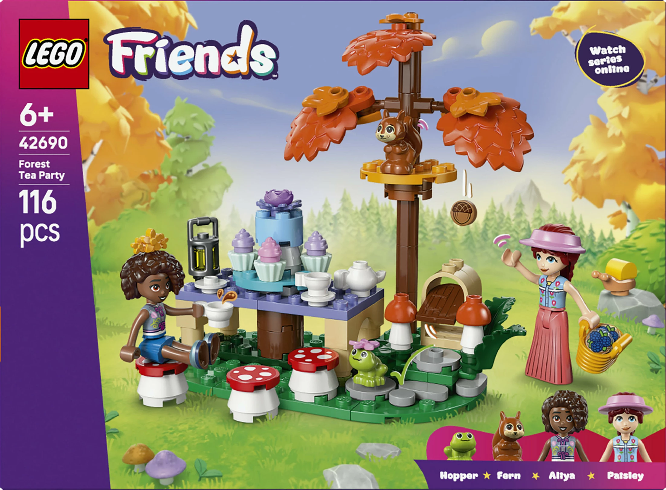 Set ndërtimi LEGO Friends 42690 Tea Party në Pyll, 116 pjesë, 6+ vjet, multikolor