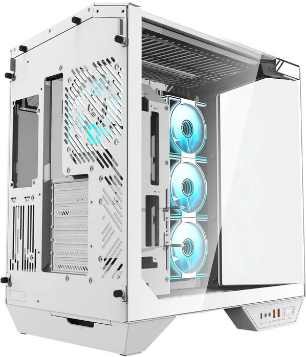 Kasë Darkflash DY470, Midi Tower, 4 ventilatorë, xham i temperuar, e bardhë