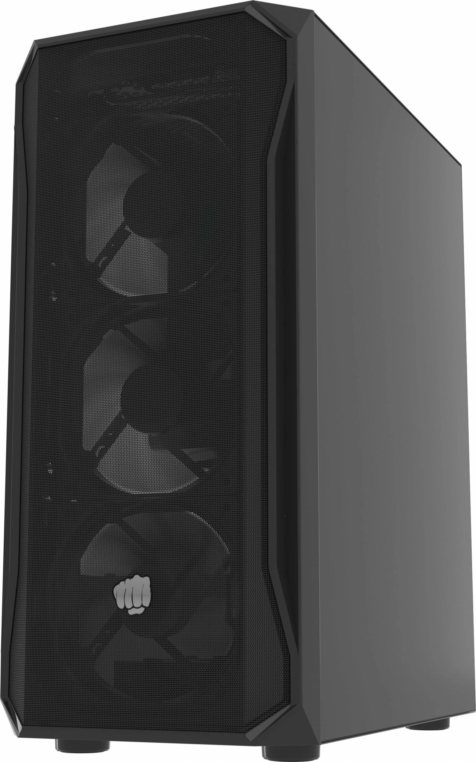Kasë Fury Shobo SH4F (NFO-2152) Midi Tower ATX/mATX/Mini-ITX, 4x120mm PWM, tempered glass, pa PSU, e zezë