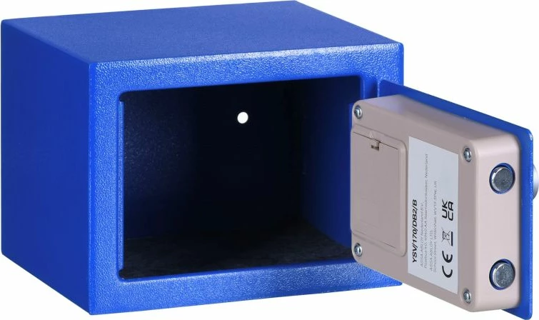 Kasafortë elektronike Yale, mini, e kaltër
