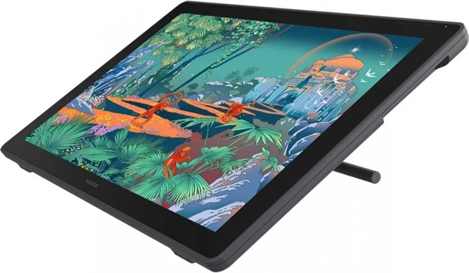 Tablet grafik Huion Kamvas 24 GS2401, 23.8", 2.5K, stilolaps pa bateri, Gri e errët