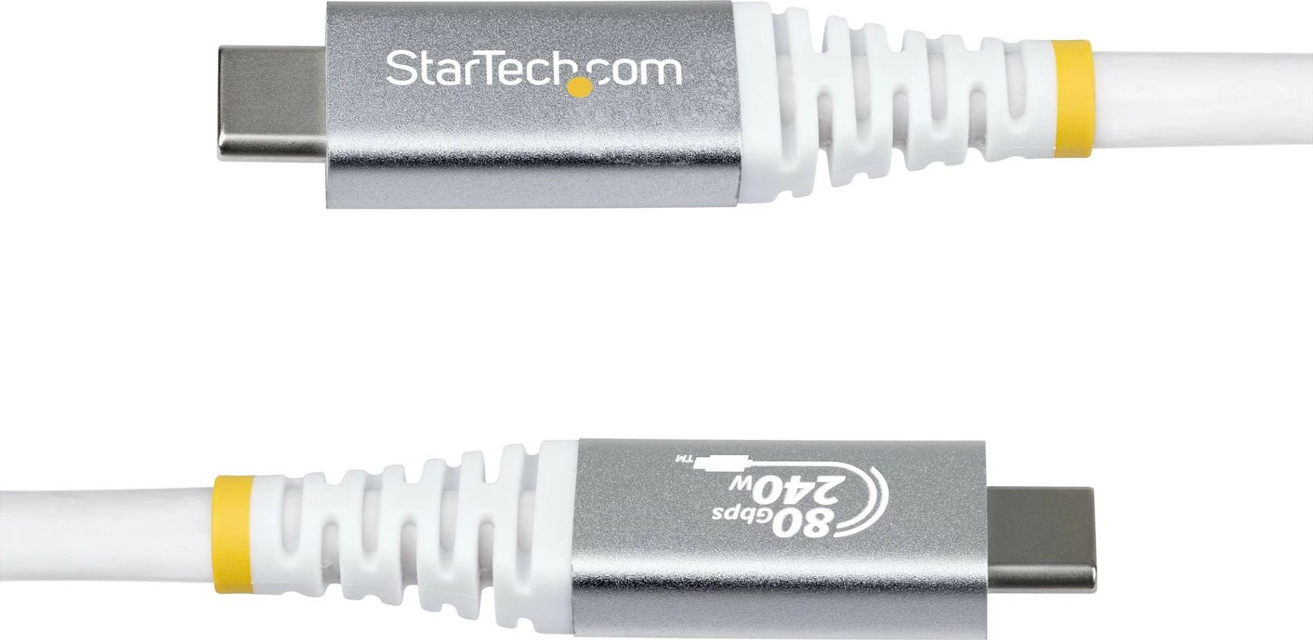 Kabl USB4 StarTech USB-C në USB-C 1.5m, 80Gbps, 240W, 8K, i bardhë
