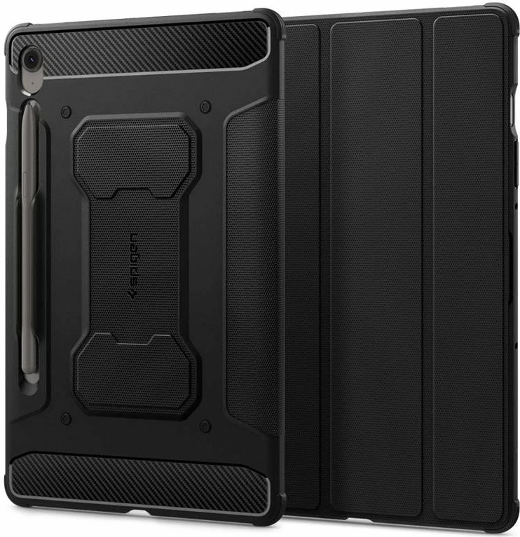 Mbështjellës me kapak Spigen Rugged Armor Pro për Samsung Galaxy Tab S10 FE+ 13.1\", i zi