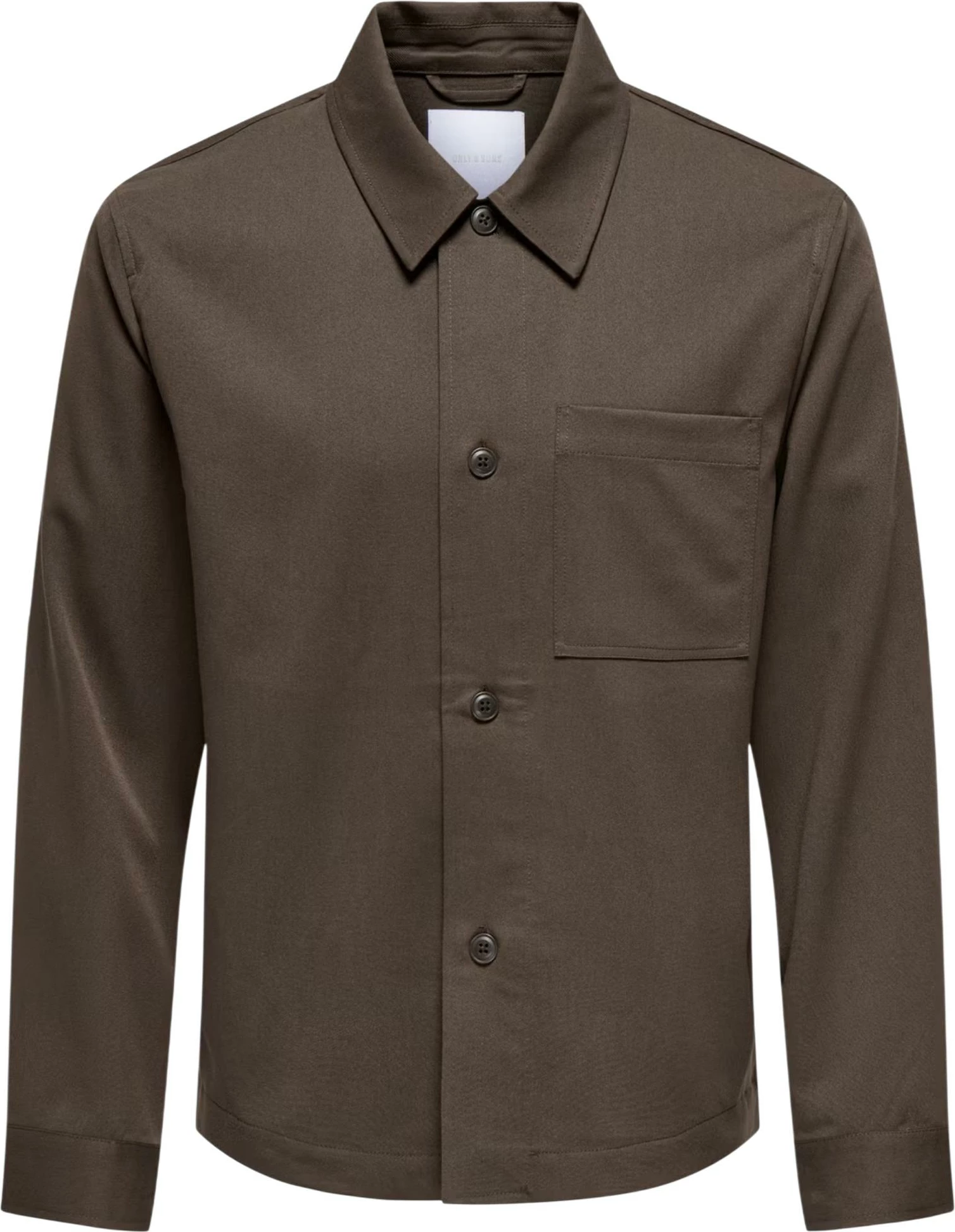 Këmishë overshirt për meshkuj Only & Sons Onsmiro Reg 0346, kafe