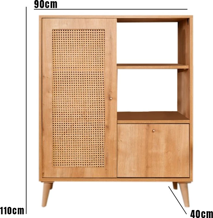 Dollap multifunksional Hanah Home, Hazeran Multi, ngjyrë lisi