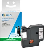 Shirit etiketash G&G kompatibil me Dymo D1 45013/S072053, 12mm x 7m, zi në të bardhë