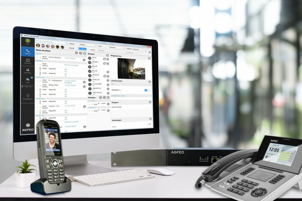 Telefon IP AGFEO ST 56, dorëzë me kabllo, 5000 kontakte, LCD, argjendi