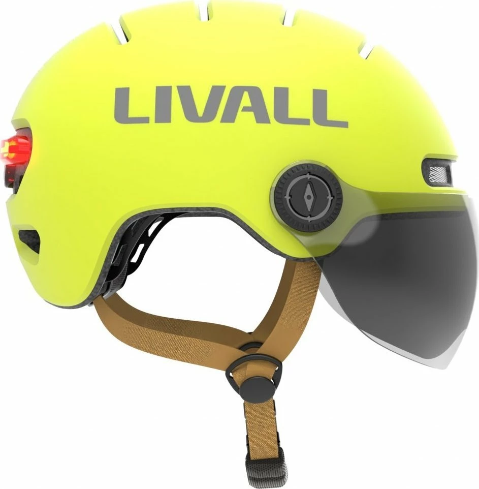 Helmet urban smart Livall L23, M (54-58 cm), me vizorë Quick Shield, LED, sensor rënie & SOS (L23-M-BLK)