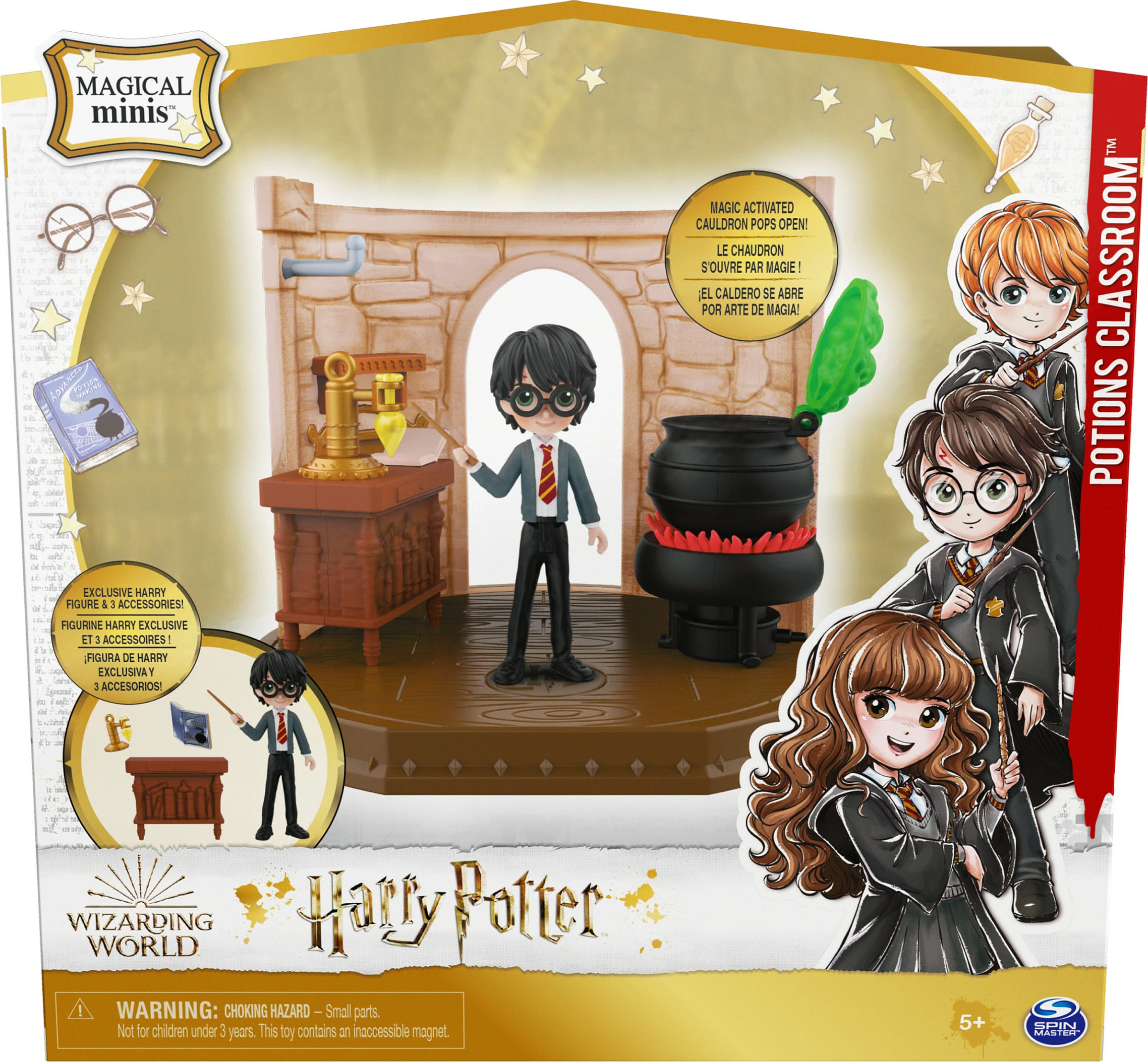Set lodrash SPIN MASTER Wizarding World Harry Potter Magical Minis Potions Classroom, figurë Harry Potter 3", multikolor
