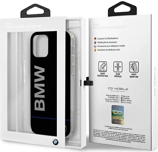 Mbështjellës BMW Signature Hardcase për iPhone 12 / 12 Pro 6.1", e zezë, në kuti