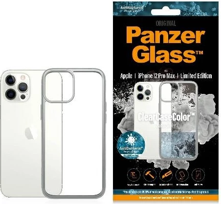 Mbështjellës PanzerGlass ClearCase për iPhone 12 Pro Max, transparent dhe argjendtë