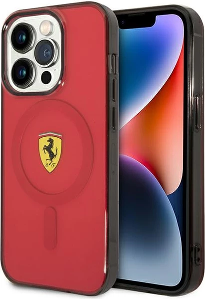 Mbështjellës Ferrari FEHMP14LUKR për iPhone 14 Pro 6.1", MagSafe, i kuq
