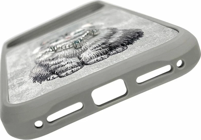 Kutí iPhone Nimmy Lucky Fashion Cat MagSafe, gri