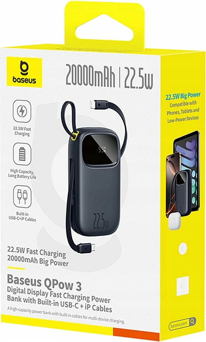 Powerbank Baseus EnerFill FC31 20000mAh 22.5W PD e zezë