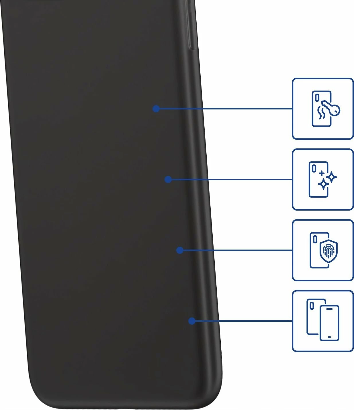 Mbështjellës 3MK Matte Case për Samsung Galaxy A36/A56, 1.2 mm, karikim pa kabllo (induktiv), i zi, 1 copë