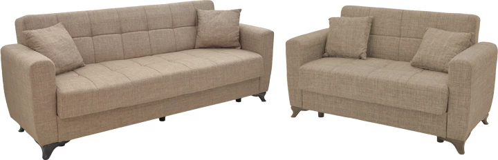 Set salloni 2 pjesë Modesto, ngjyrë kafe e çelët