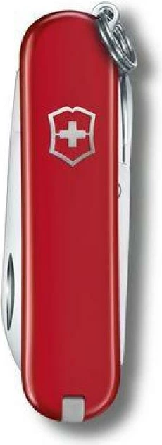 thikë xhepi multitool, Victorinox Classic SD (0.6223.3G), kompakte 58 mm, me gërshërë e lima thonjsh, e kuqe