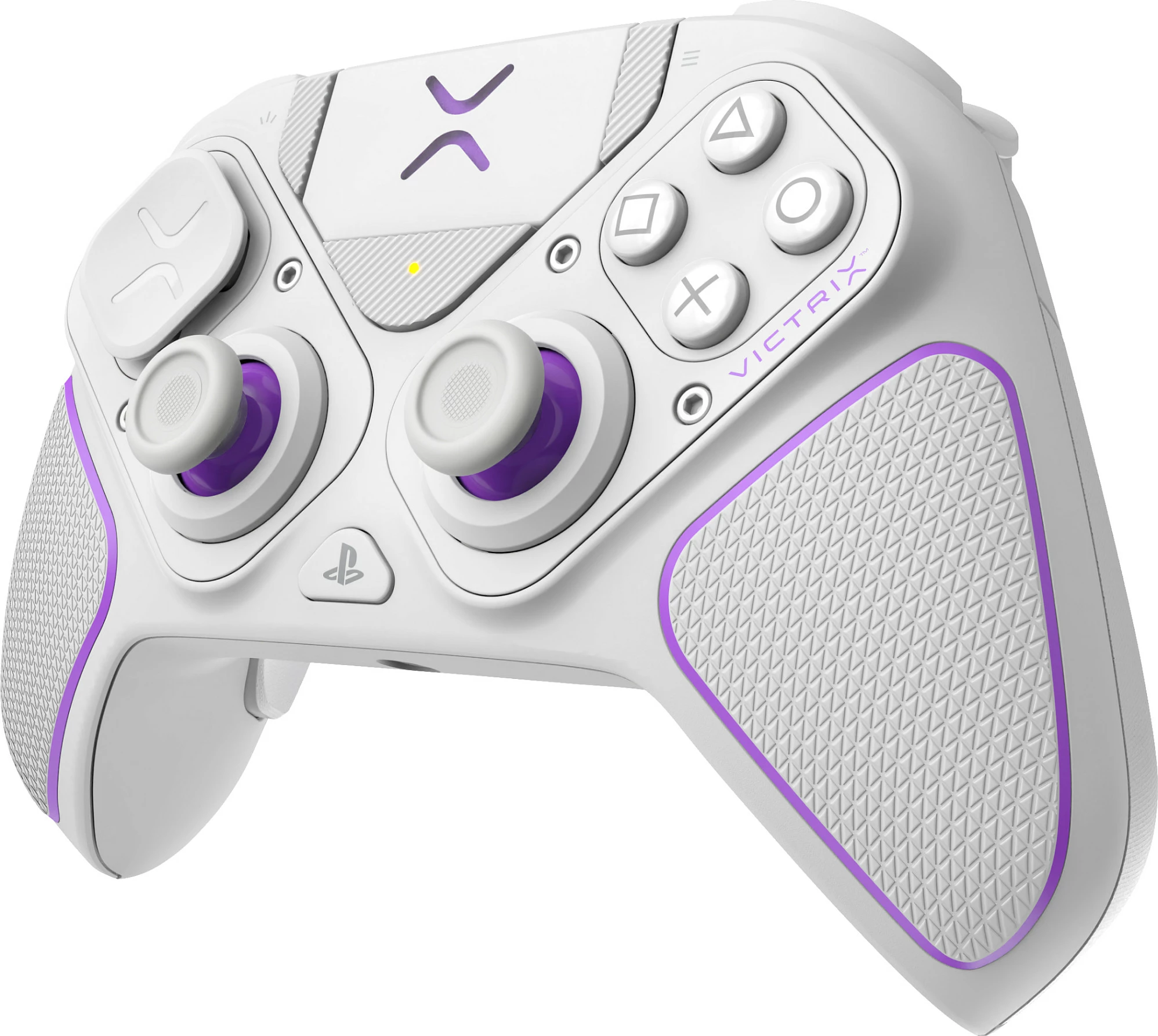 Kontroller lojërash PDP Victrix Pro BFG Wireless, për PS5/PS4 & PC, USB-C, bardhë/vjollcë